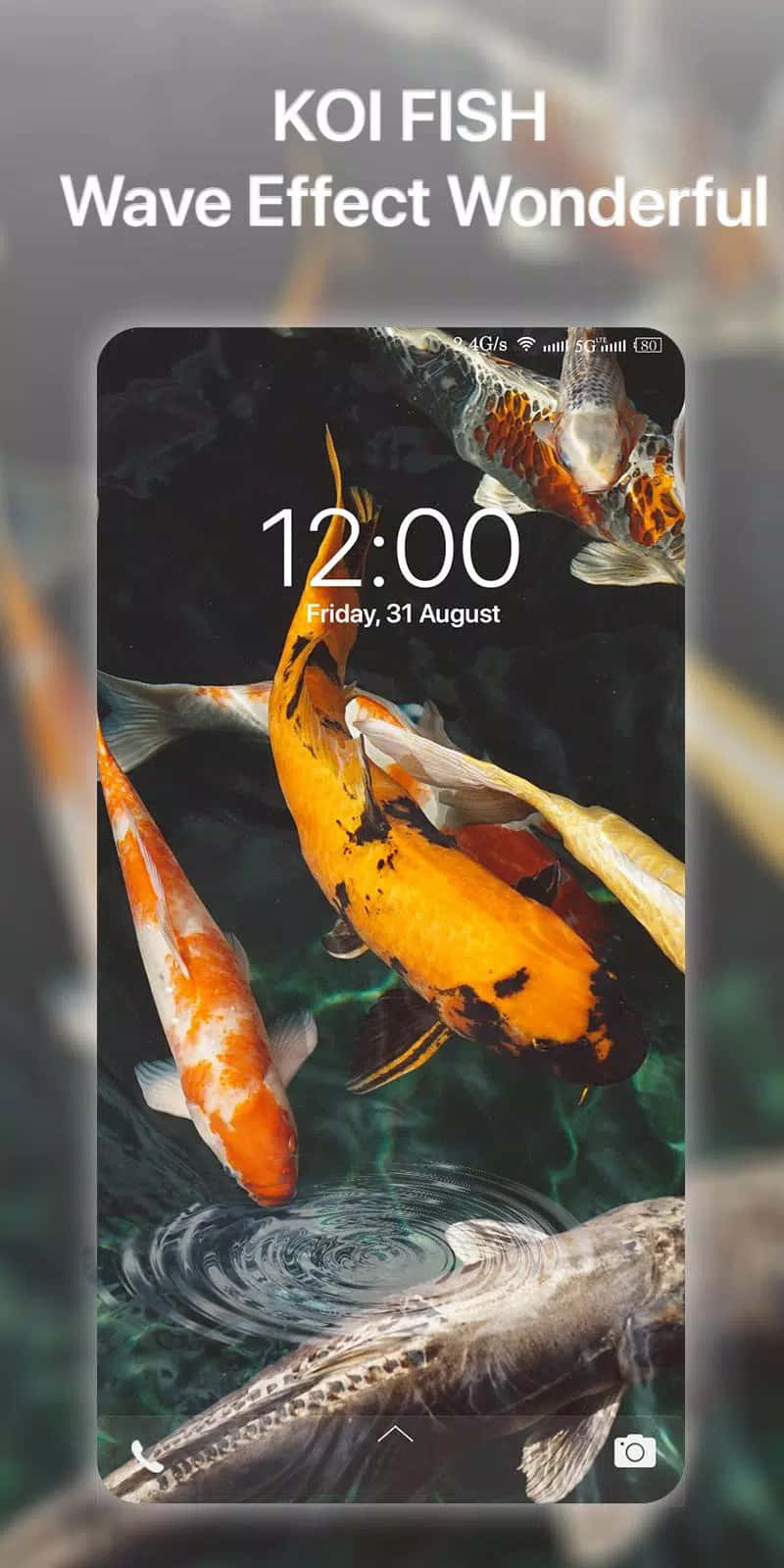 Hopping Koi In The Water Background