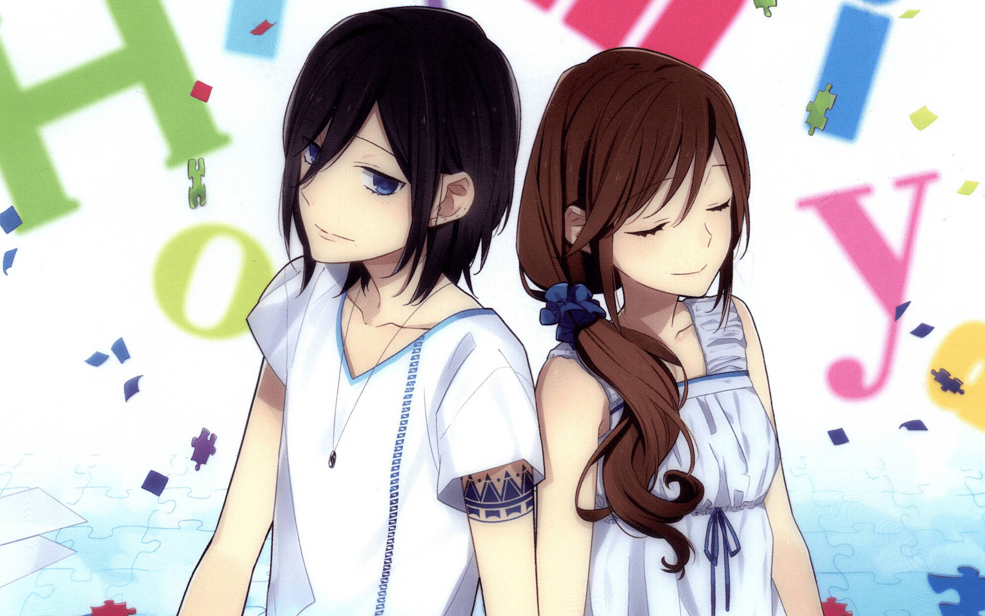 Horimiya Couple In White Outfits