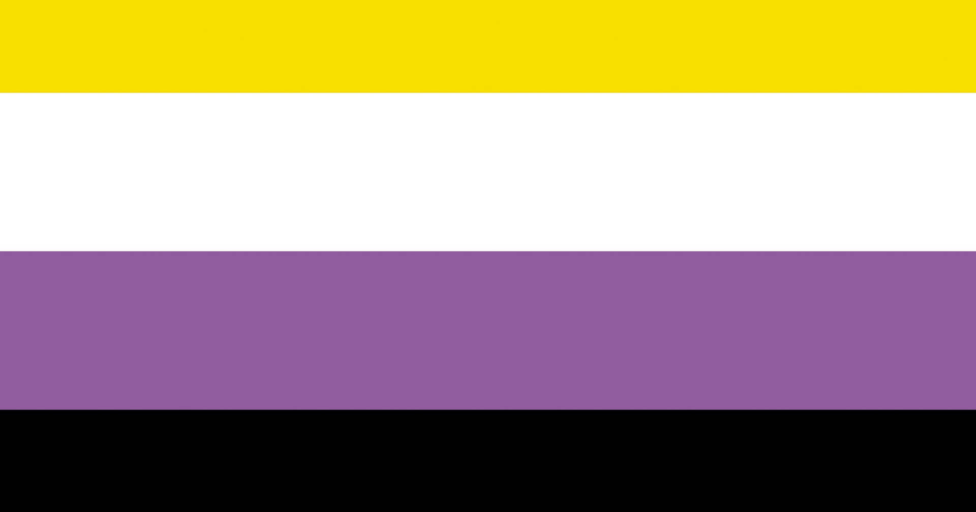 Horizontal Nonbinary Gender Pride Flag Background