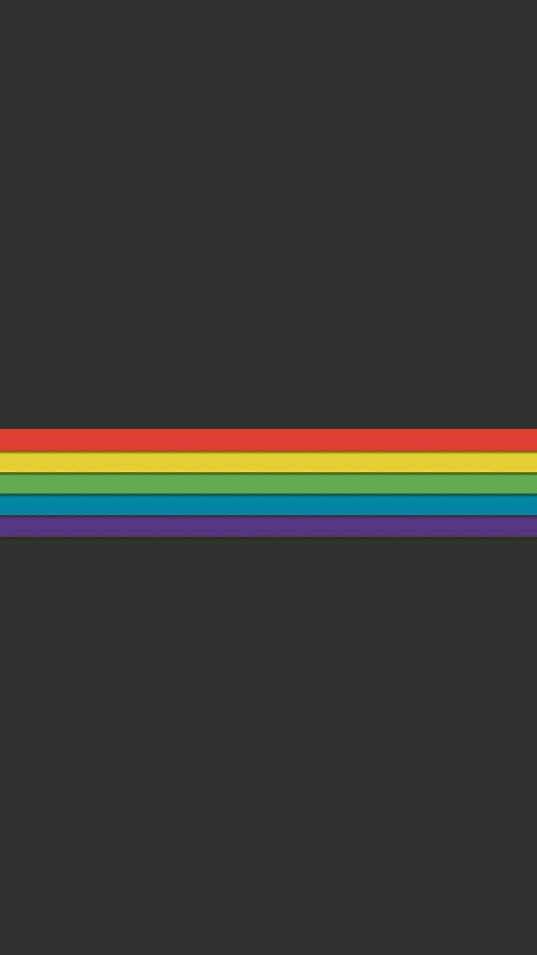 Horizontal Rainbow Lgbt Iphone Background