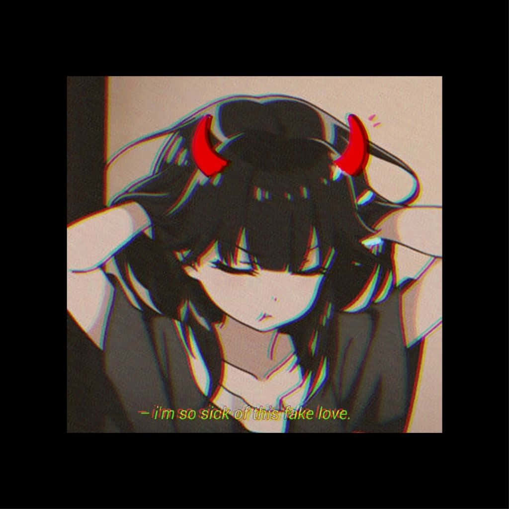 Horned Girl Aesthetic Discord Pfp Background