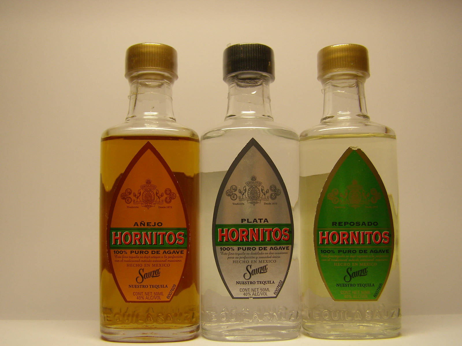 Hornitos Sauza Tequila Mini Bottles Background