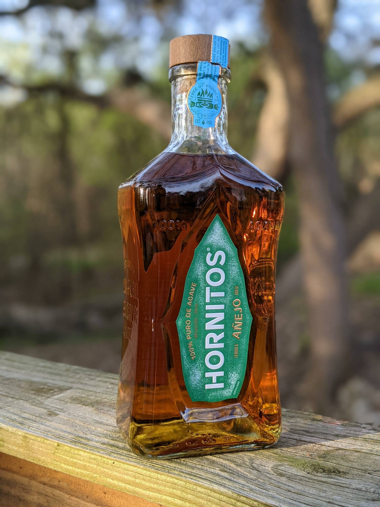 Hornitos Tequila Anejo Premium Amidst Rustic Elegance Background