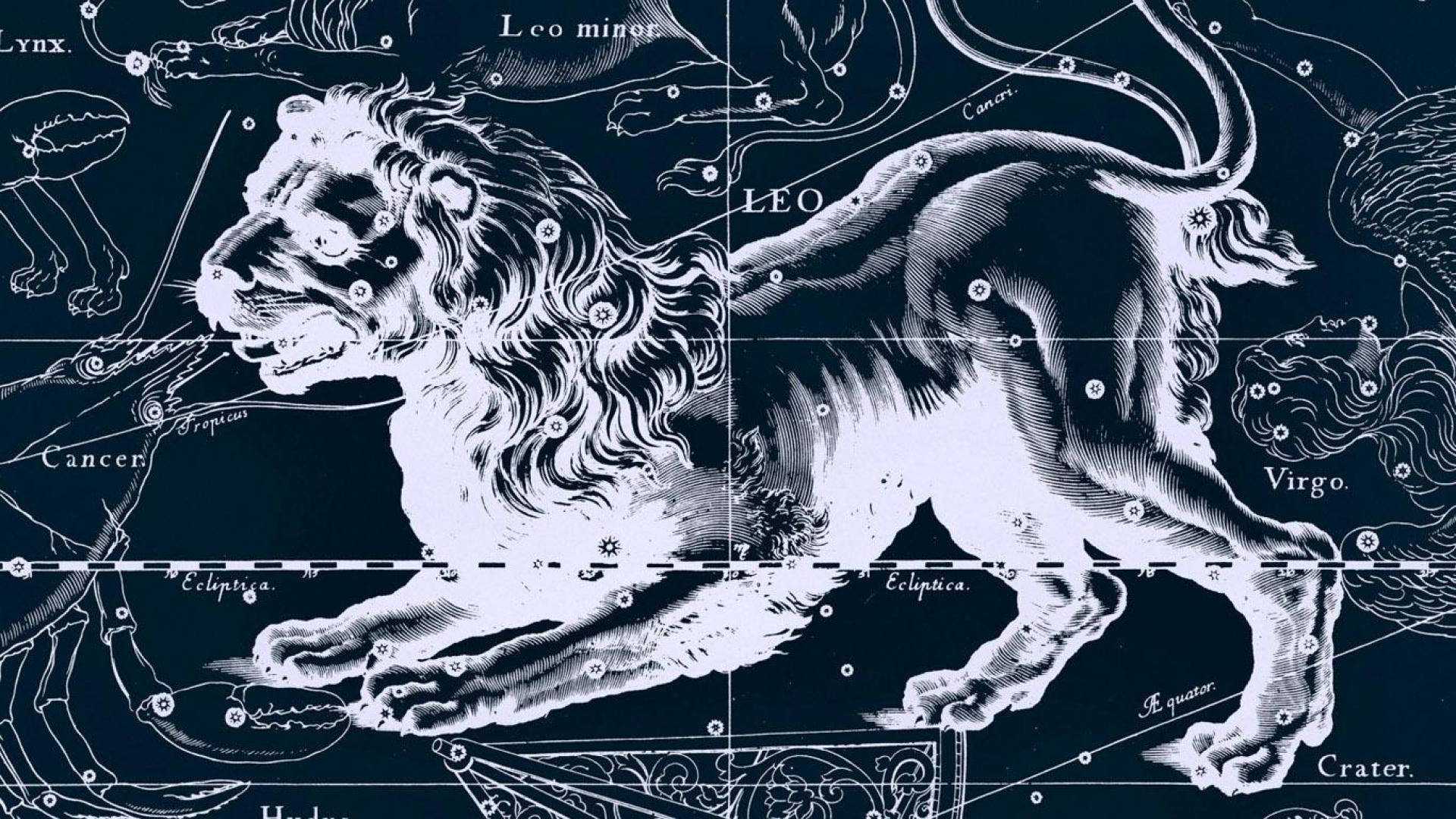 Horoscope Map Of Leo Background