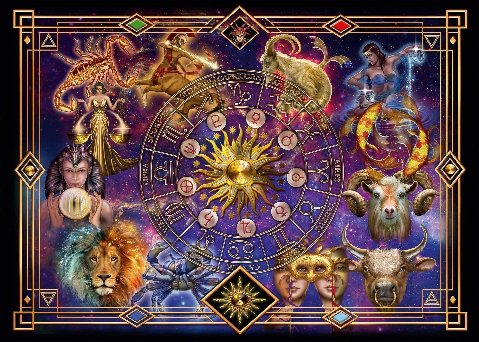 Horoscope Sun Astrology Chart Background