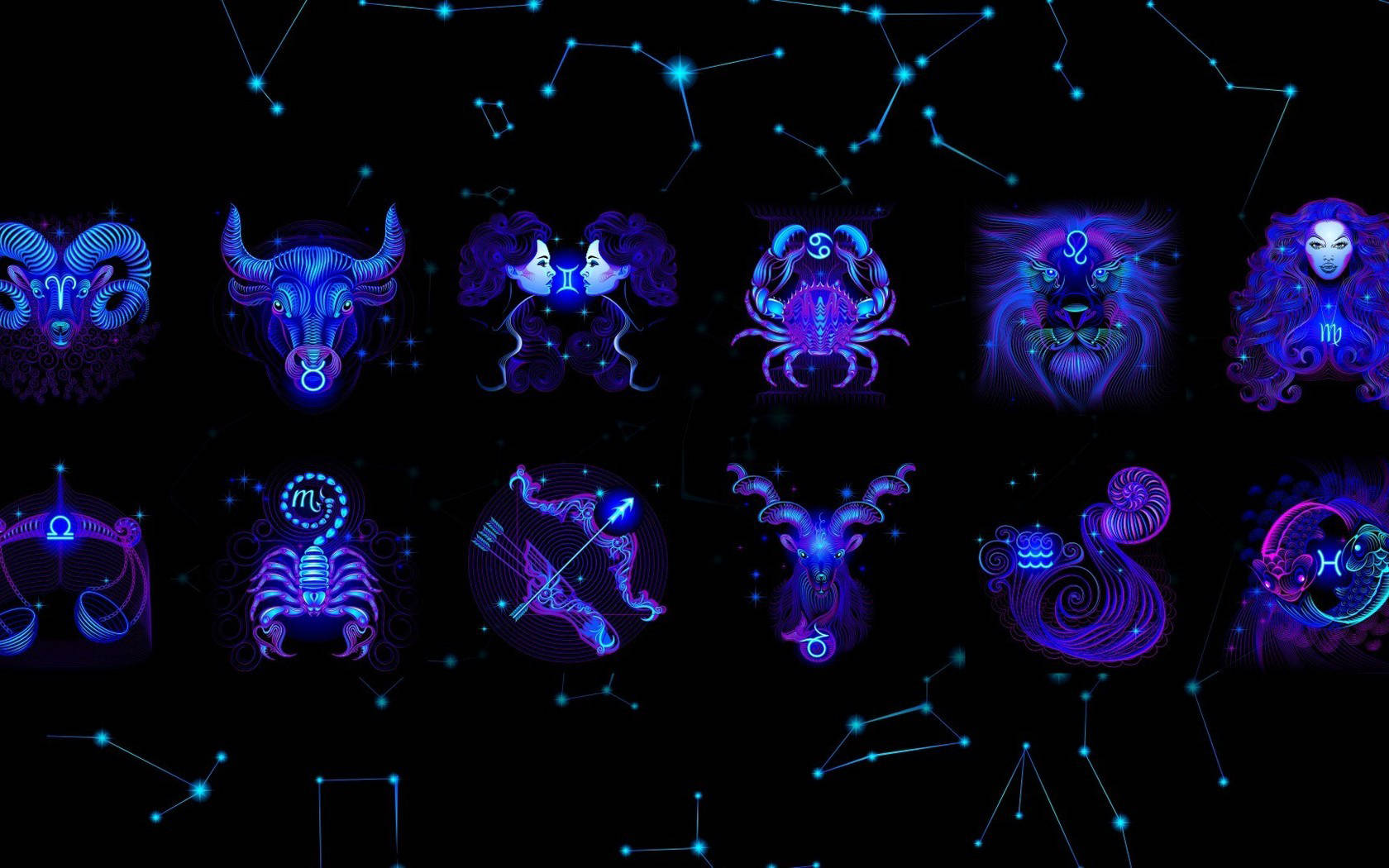 Horoscope Symbol Chart Background