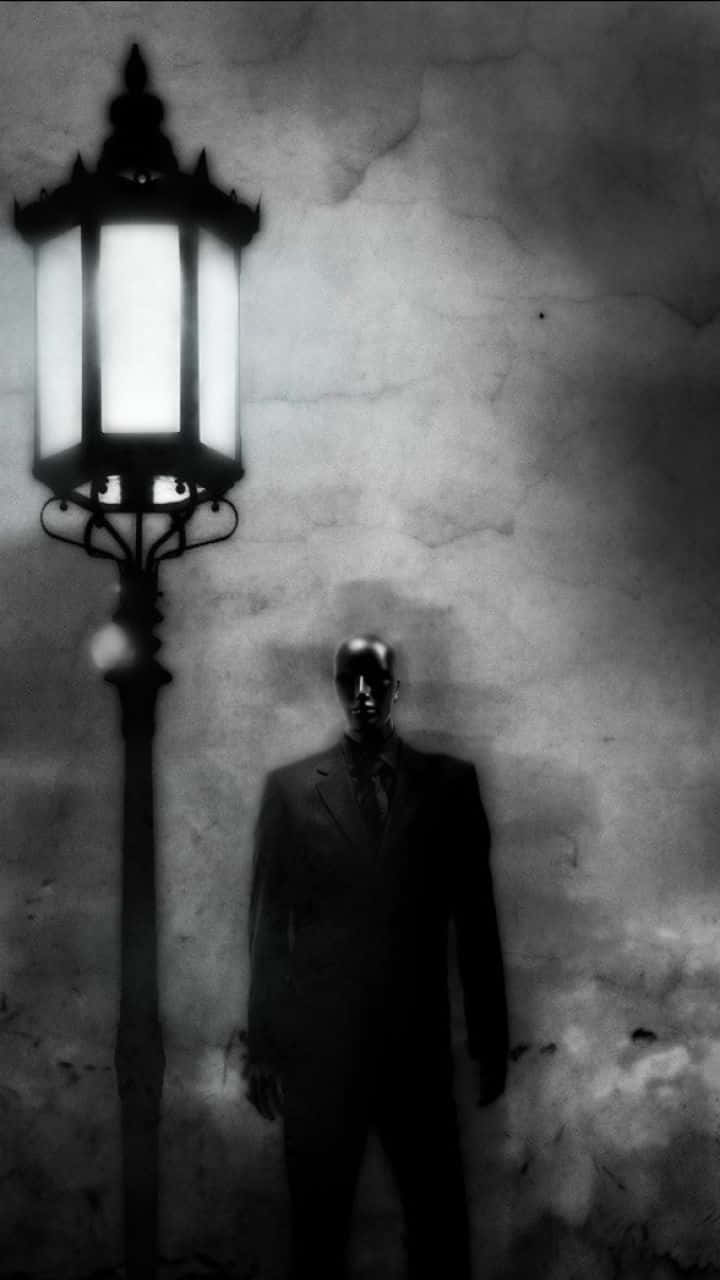 Horror Iphone Slenderman Lamp Post Background