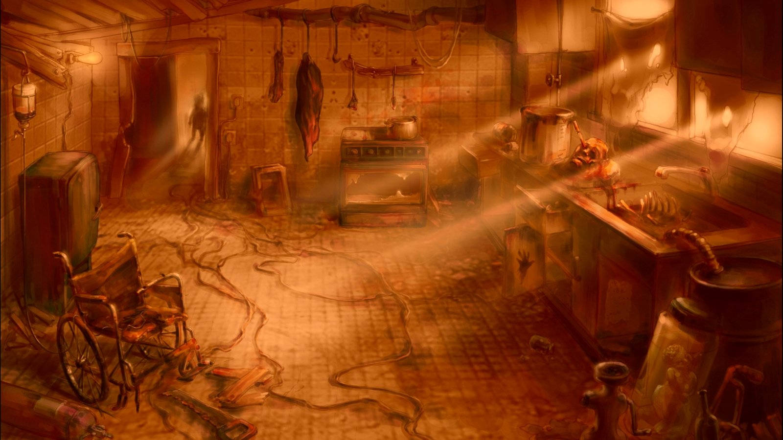 Horror Kitchen Full Hd 1600x900 Background