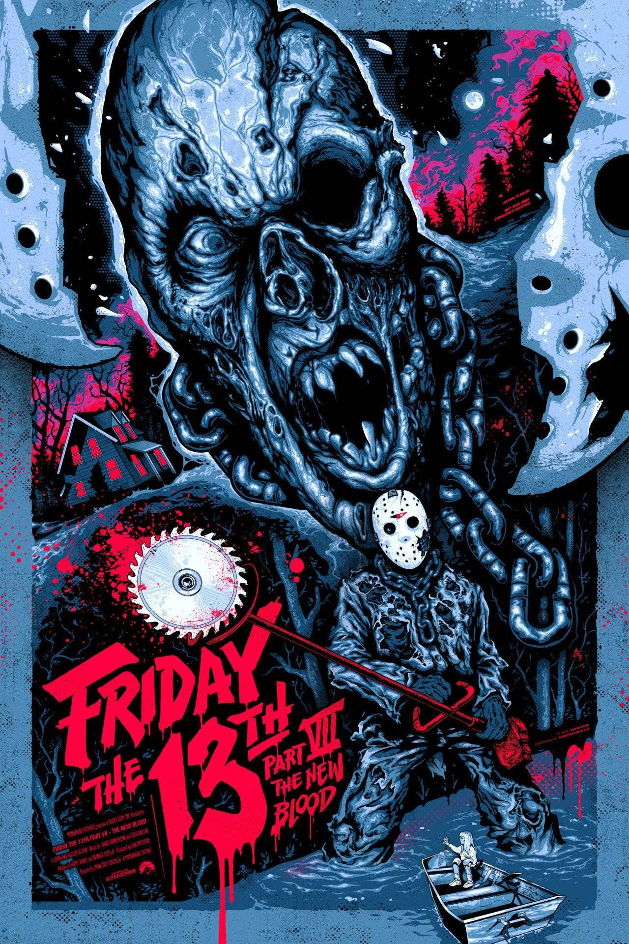 Horror Movie Collage Friday The 13th Background