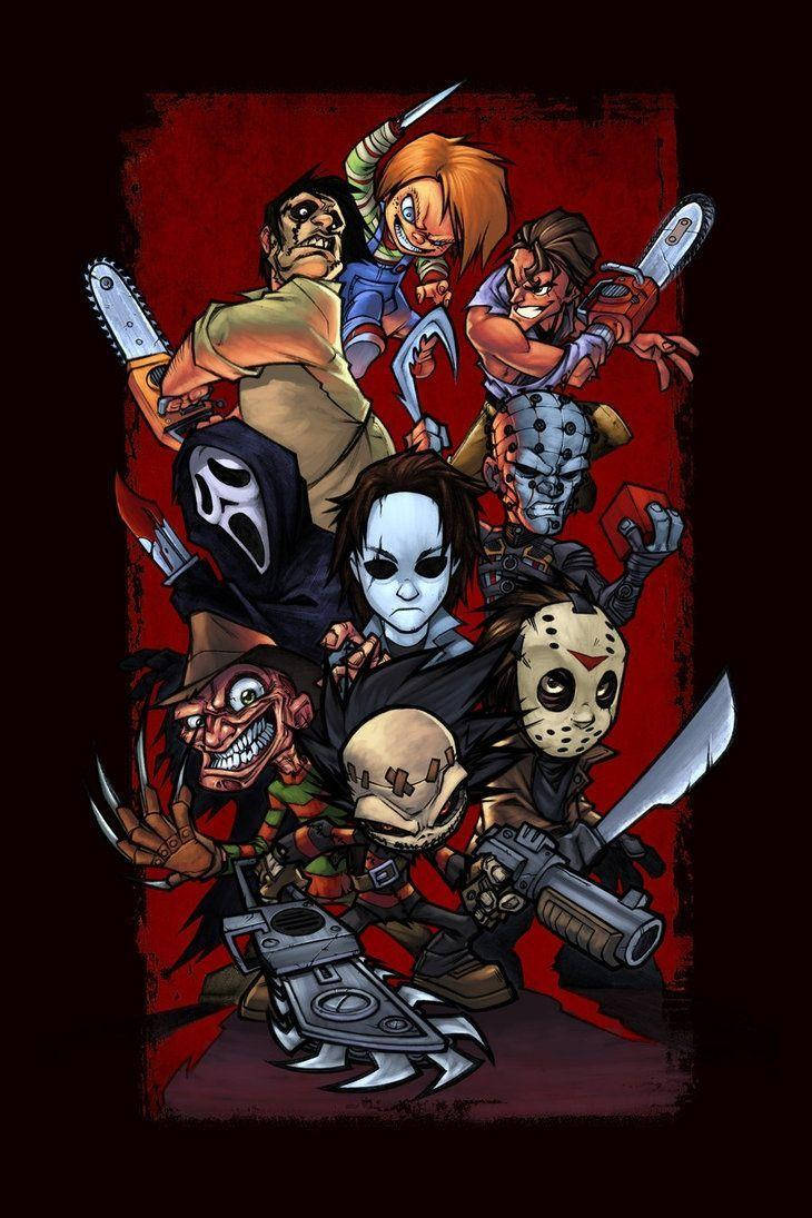 Horror Villains Poster Art Background
