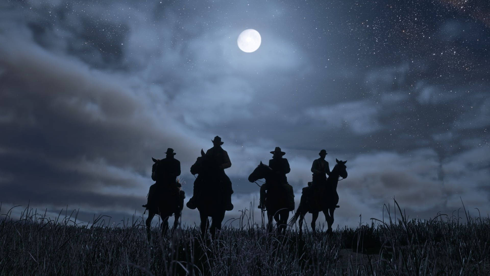 Horse Red Dead Redemption 2 Cowboys At Night Background