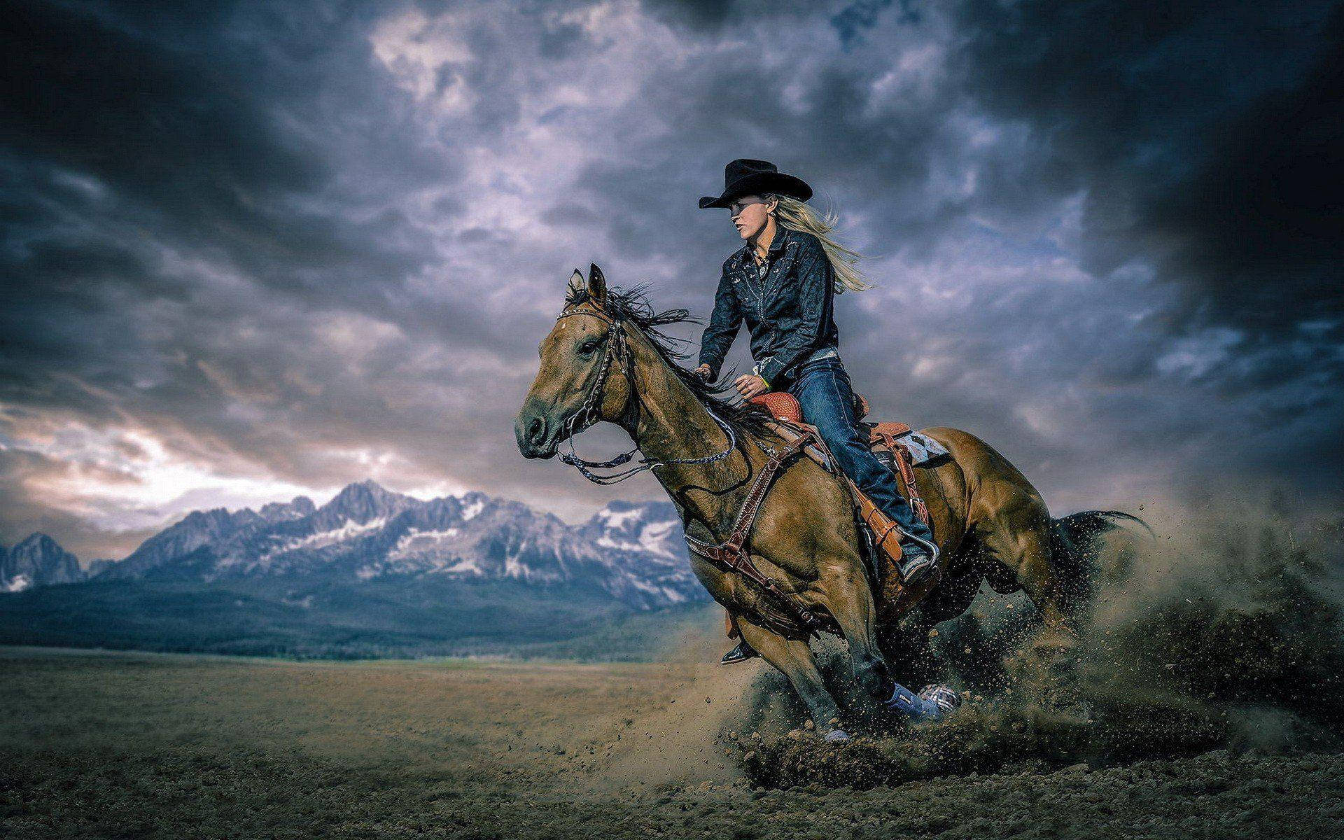 Horse Riding Cowgirl Erica Greenwood