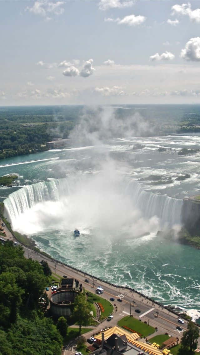 Horseshoe Niagara Falls Canada Portrait Background