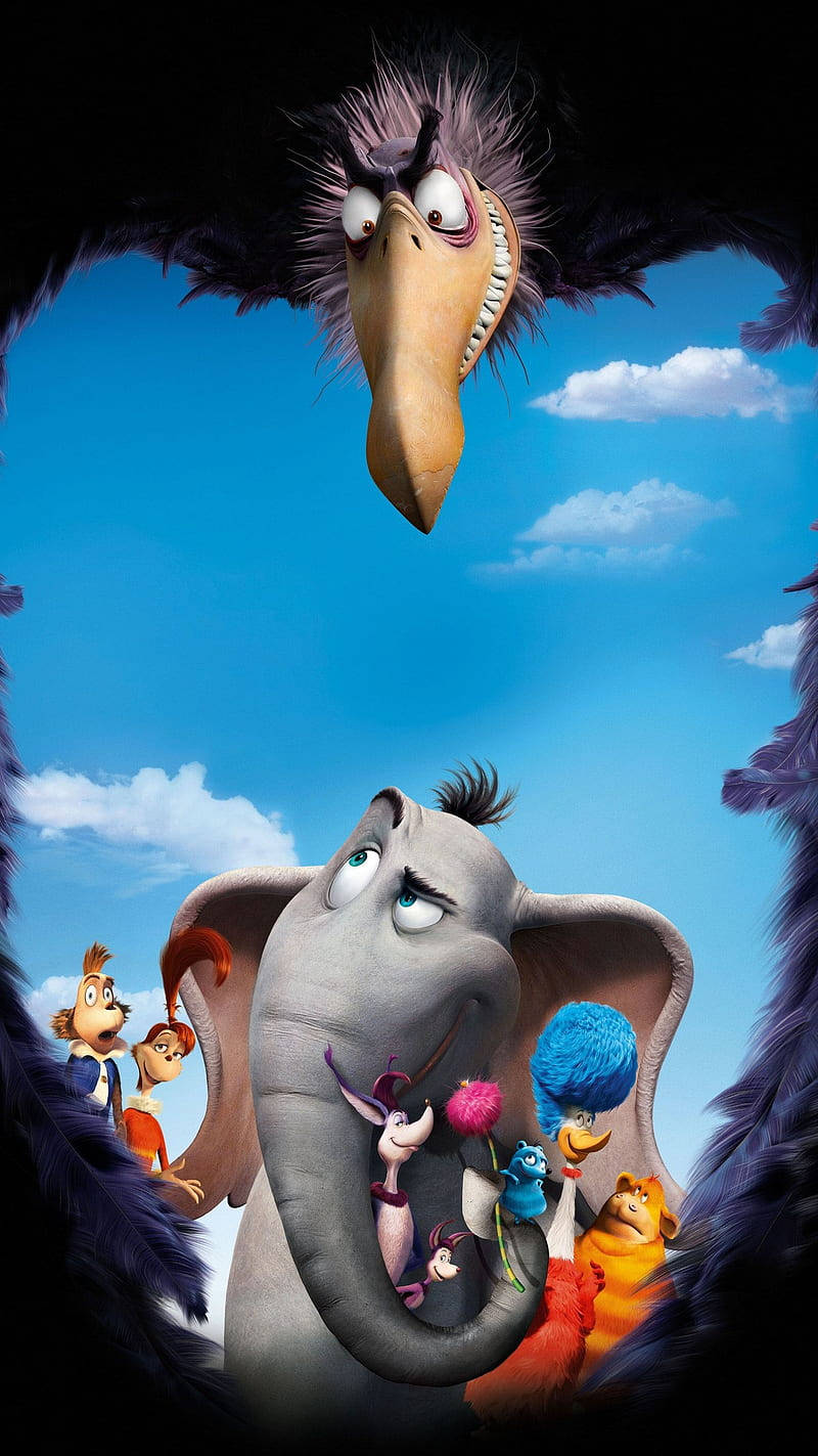 Horton Hears A Who Characters Black Wings Background