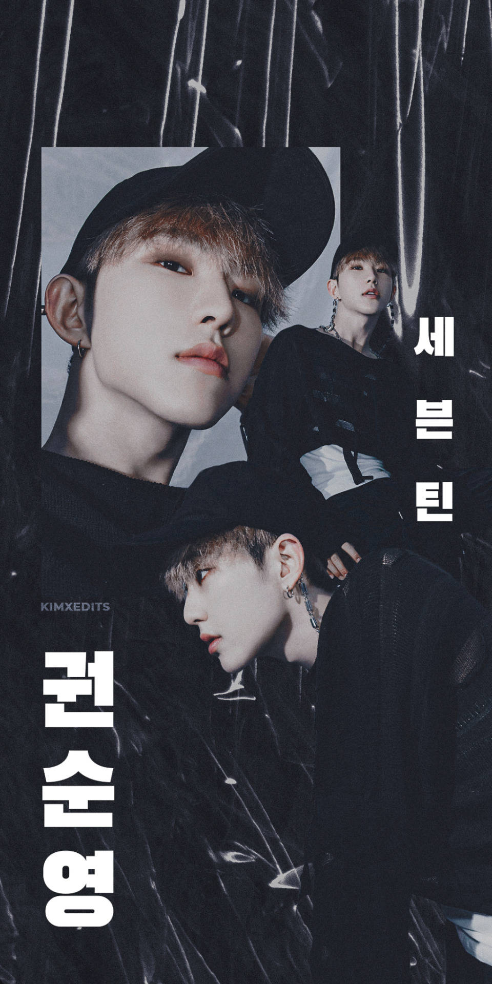Hoshi In Black Outfit Background