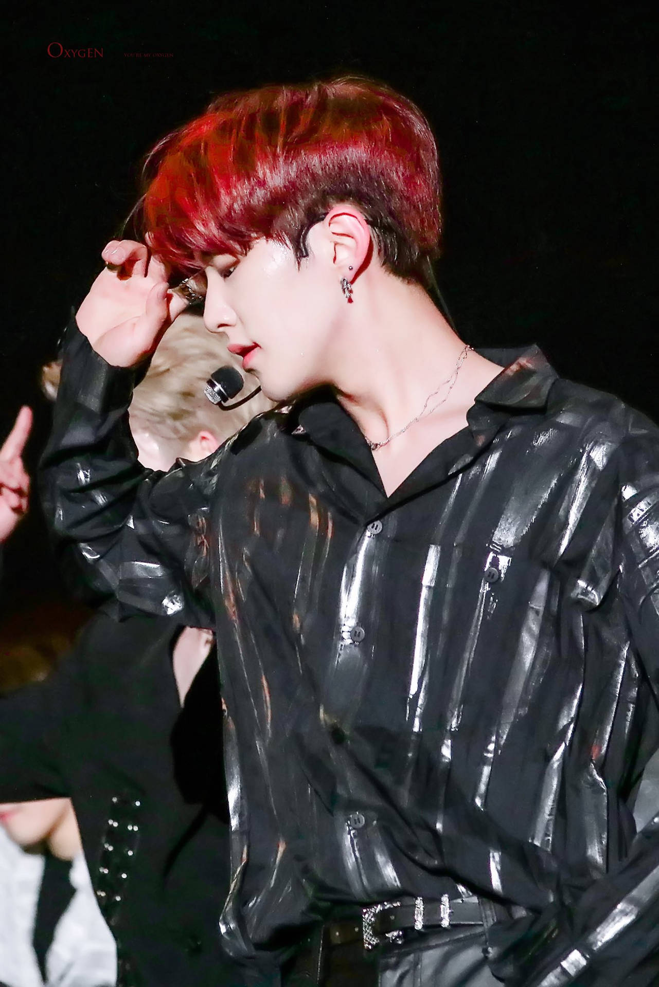 Hoshi With Red Hair Background