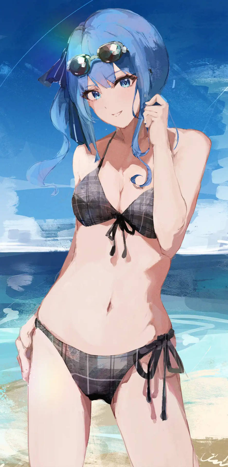 Hoshimachi Suisei Girl In Bikini Background