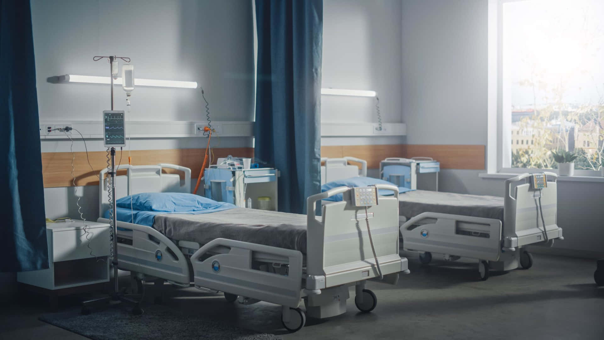 Hospital Bed With Window Light