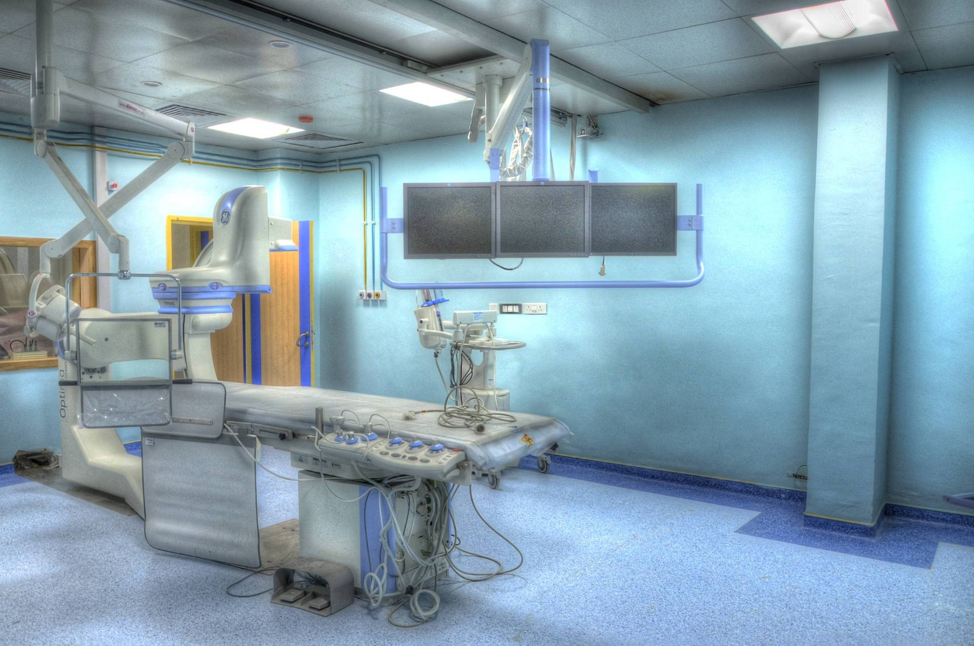 Hospital Operating Room Bed Background