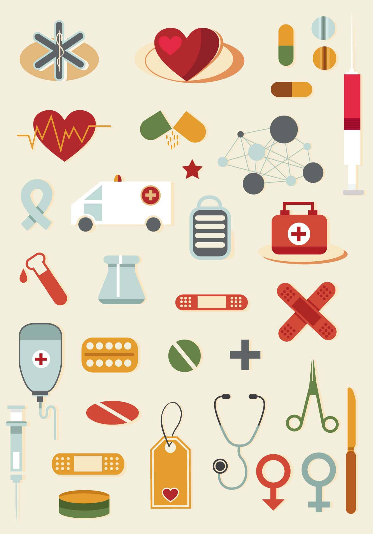 Hospital Tools And Icons Background