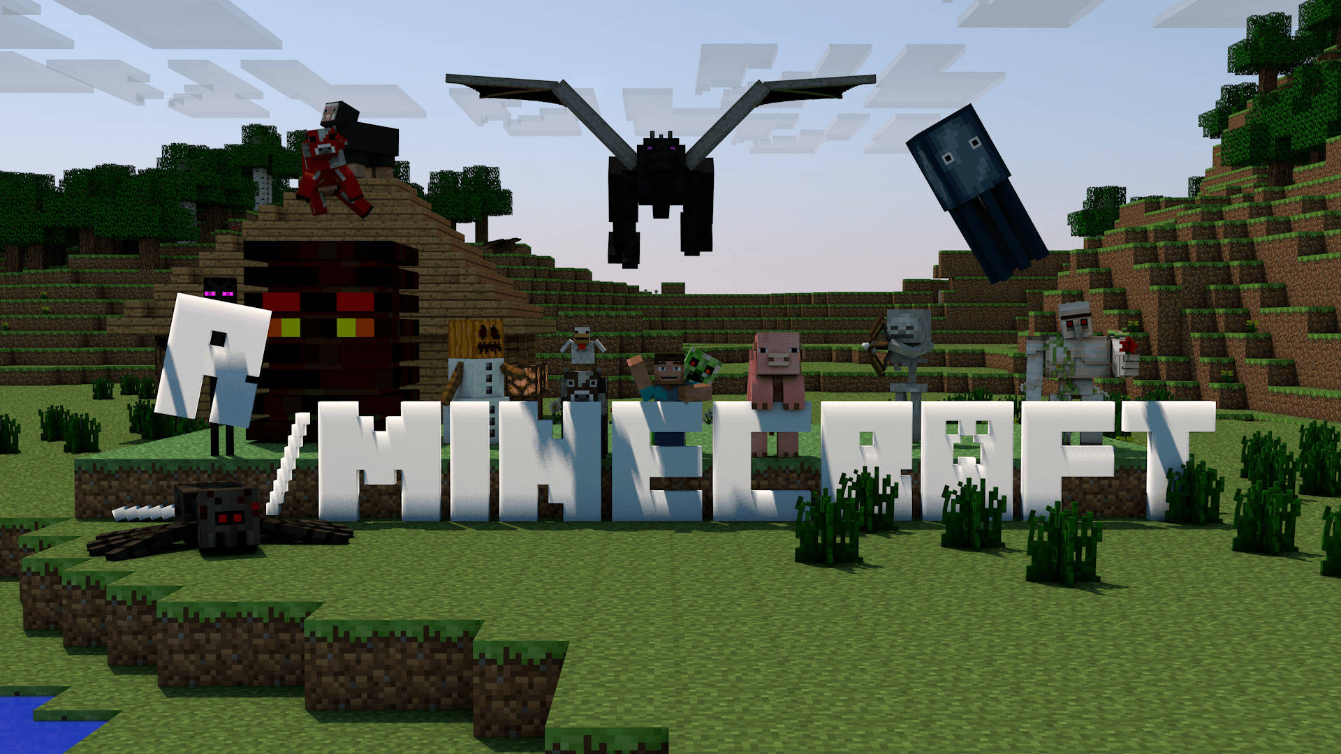 Hostile And Mobs Minecraft Hd Background