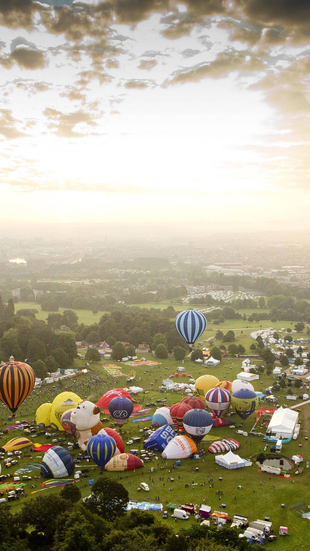 Hot Air Balloons Tents Albuquerque Background