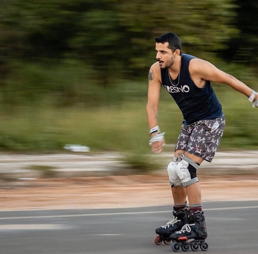 Hot Bearded Guy Rollerblading