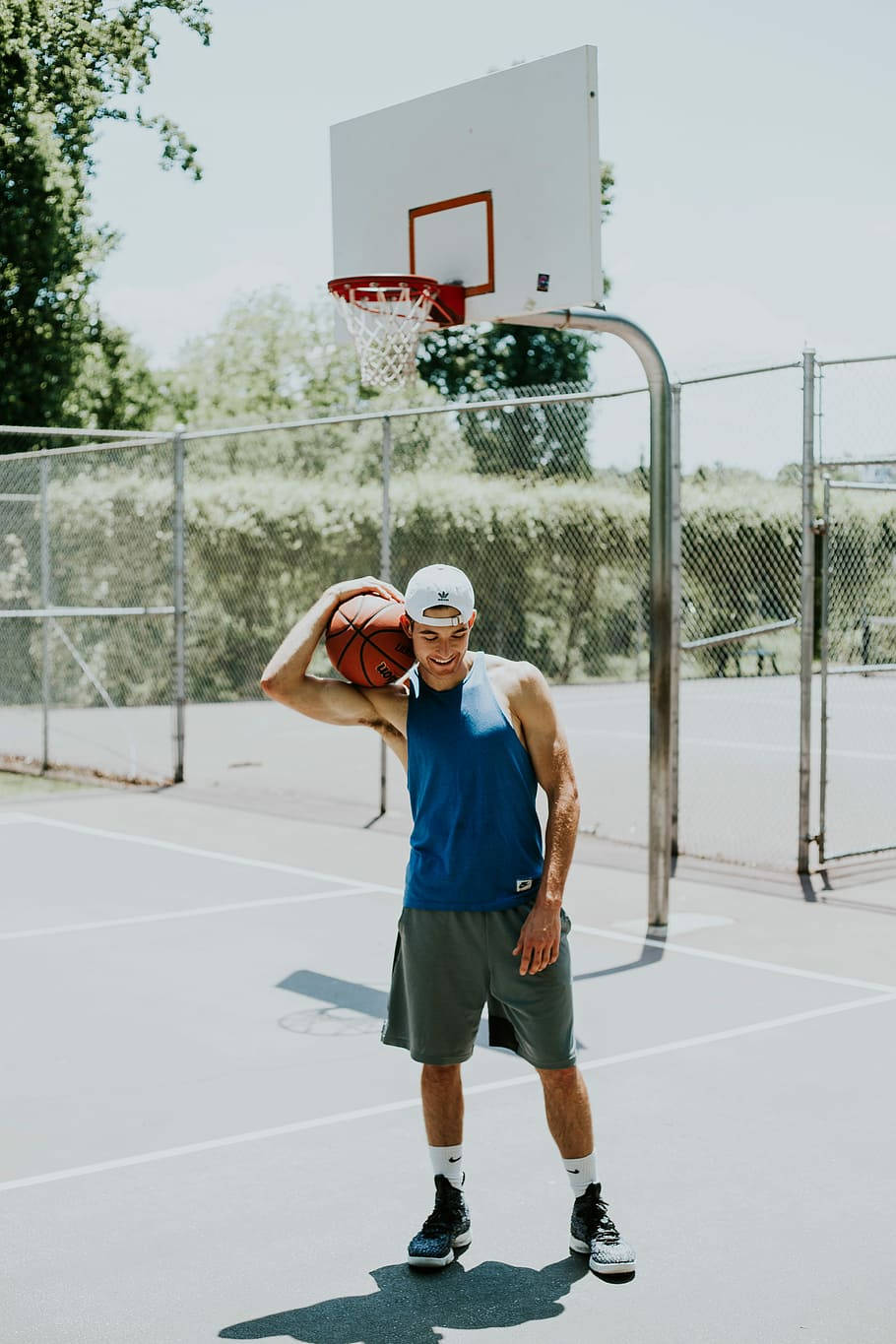 Hot Guy Playing Basketball Background