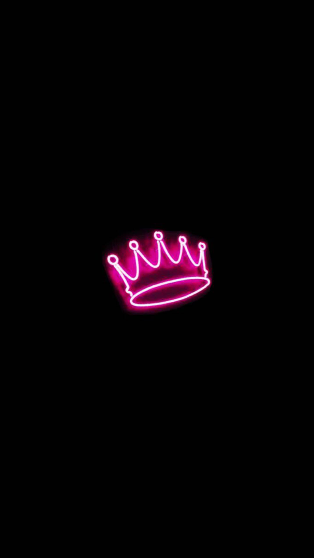 Hot Pink Aesthetic Crown Background
