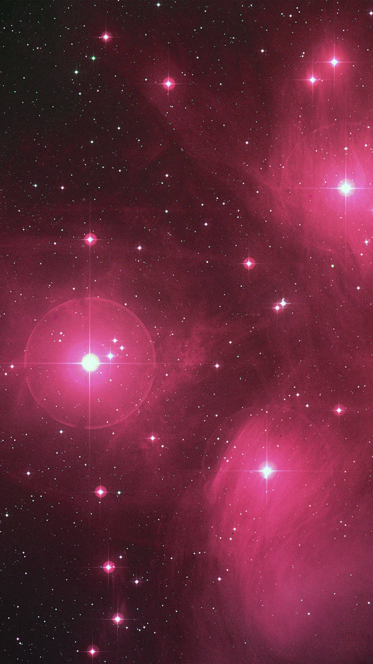 Hot Pink Aesthetic Stars Background