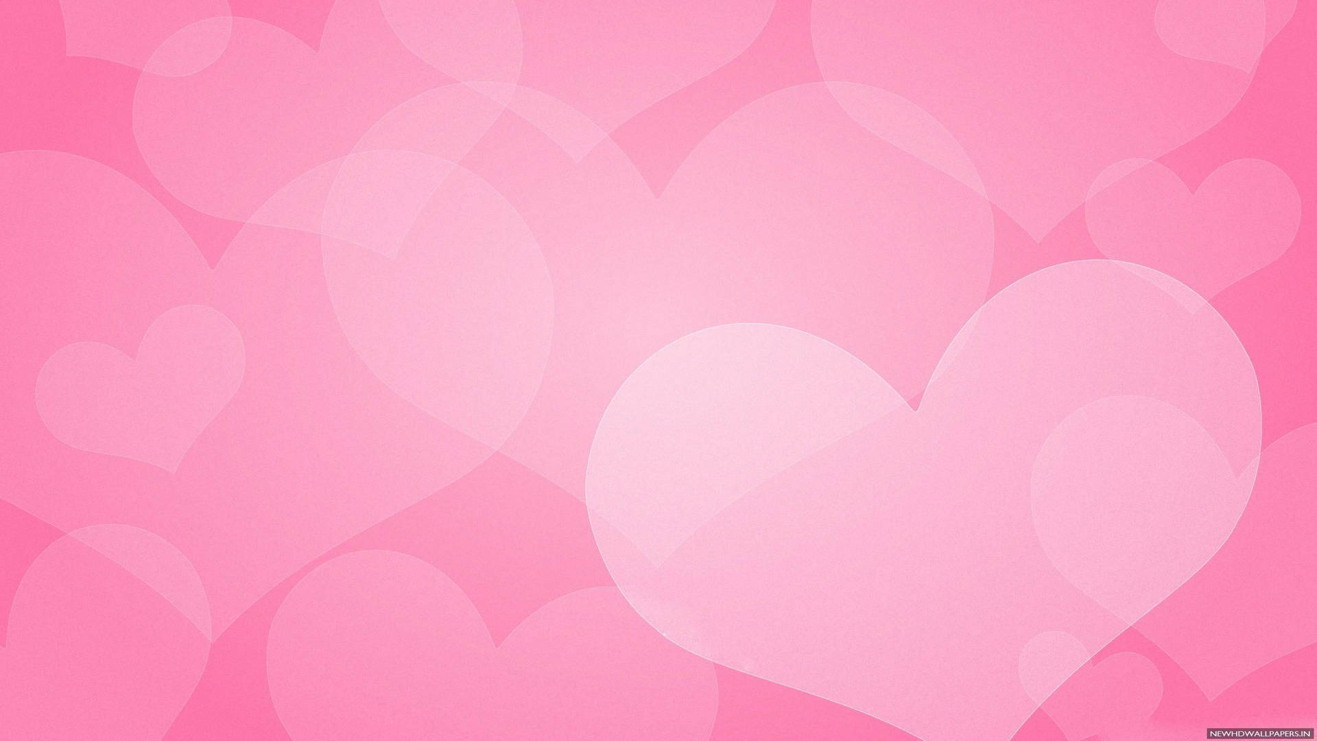 Hot Pink Faint Light Pink Hearts Background