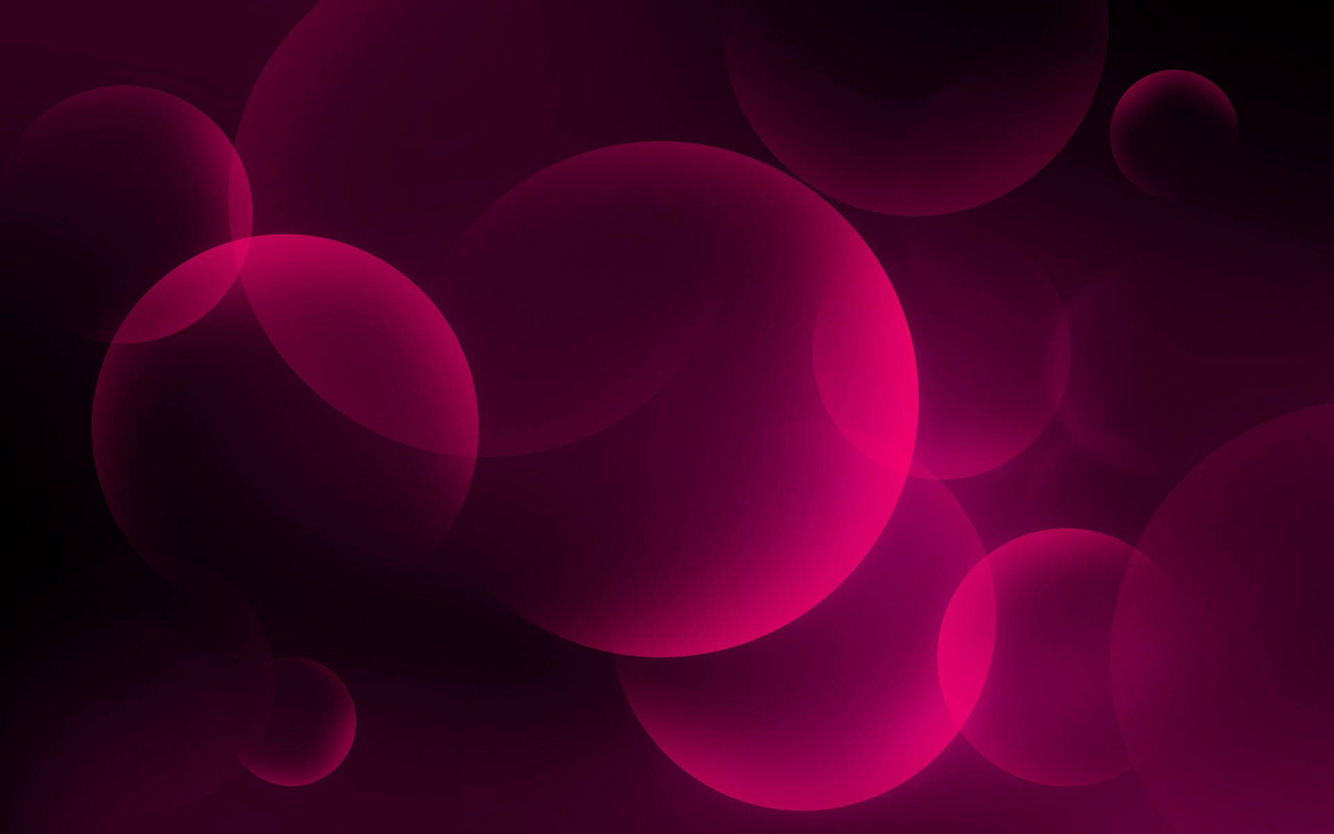 Hot Pink Orbs Dark Background Background
