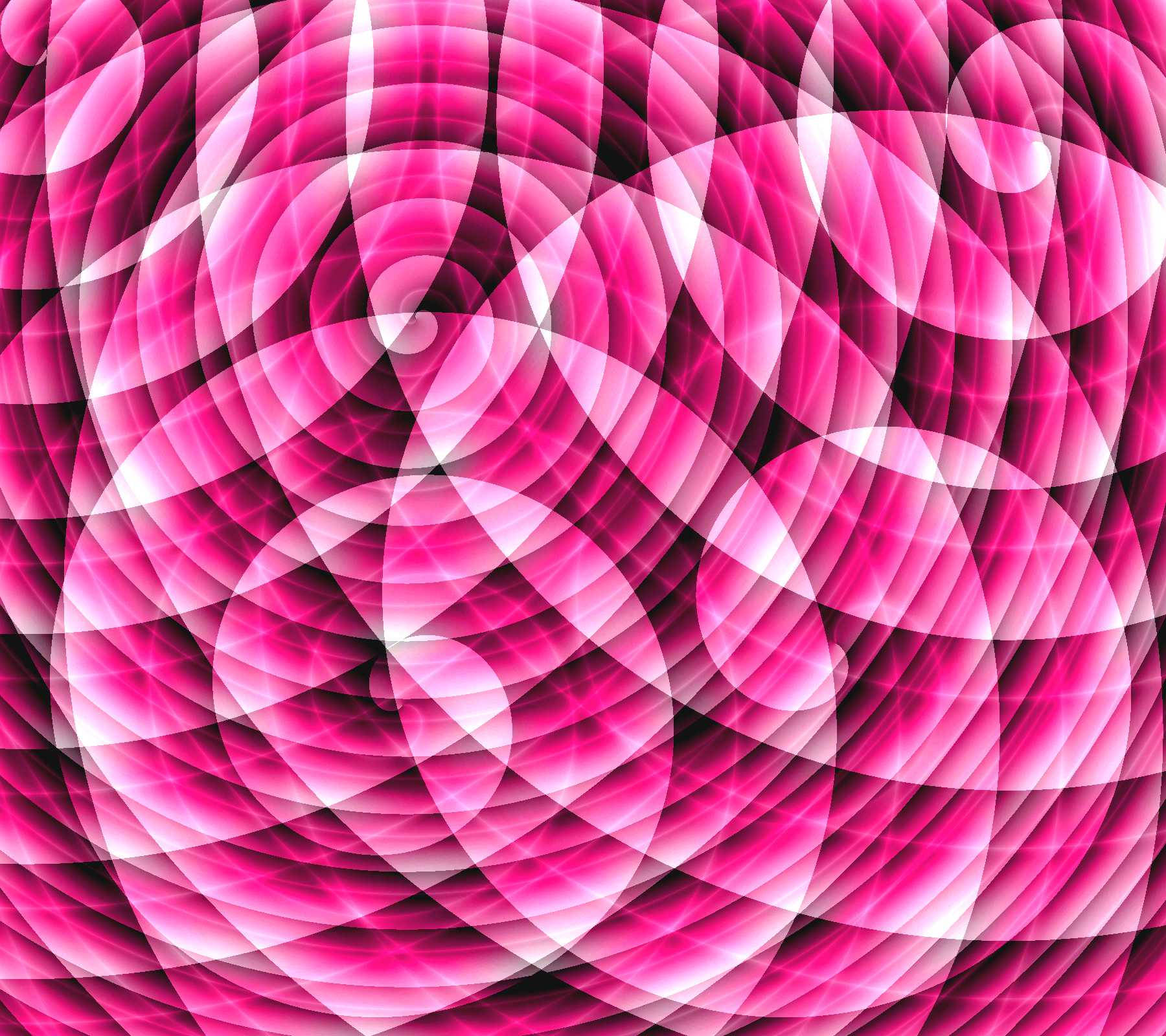Hot Pink Spiral Designs Black And White Background