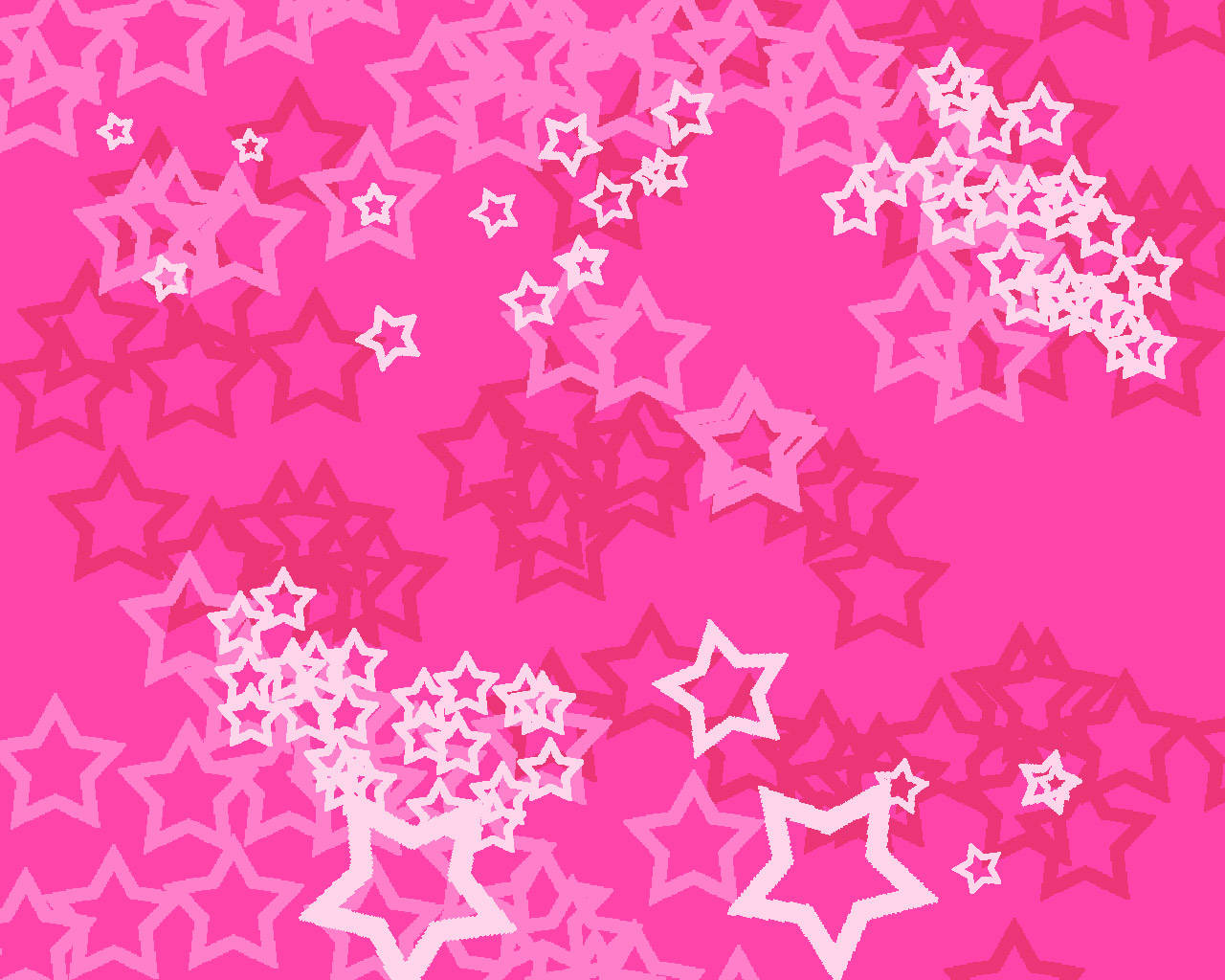 Hot Pink Stars Pattern Background
