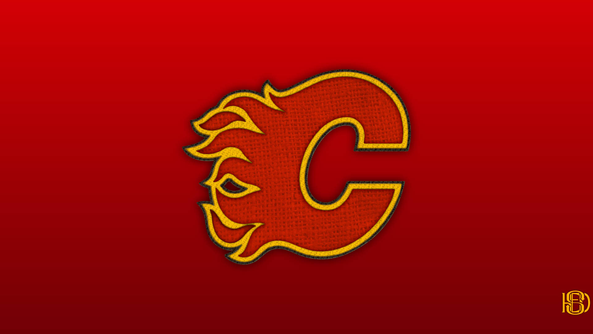 Hot Red Calgary Flames Logo Background