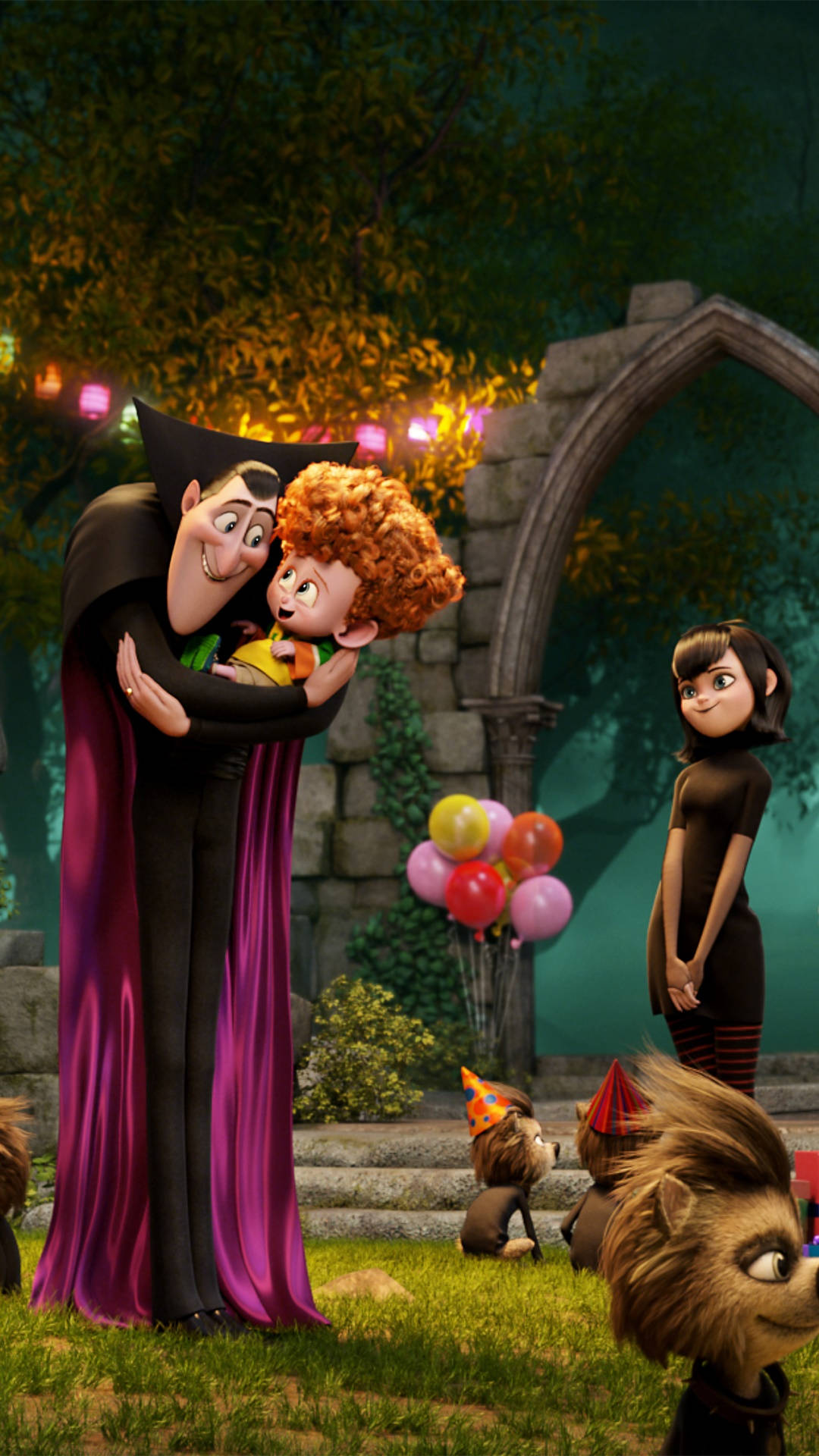 Hotel Transylvania Count Dracula Holding Dennis Background