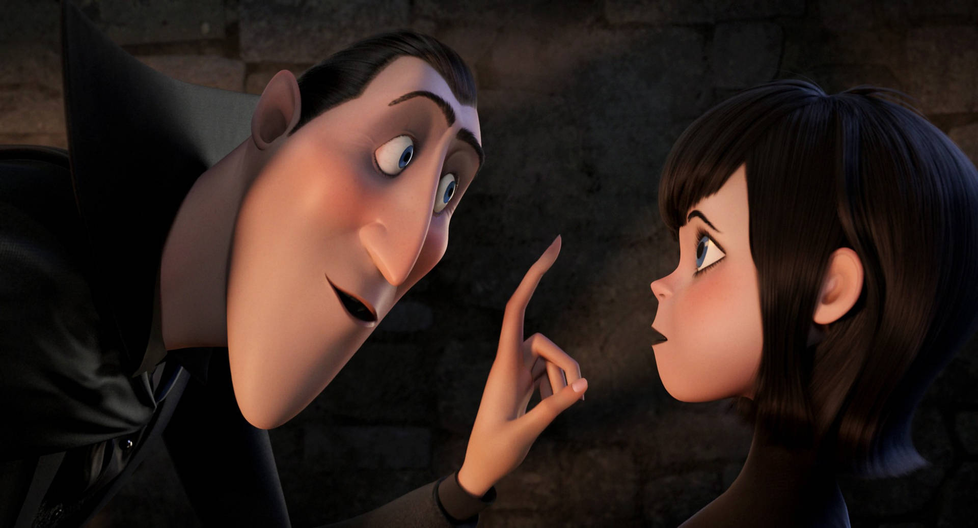 Hotel Transylvania Dracula Talking To Mavis Background