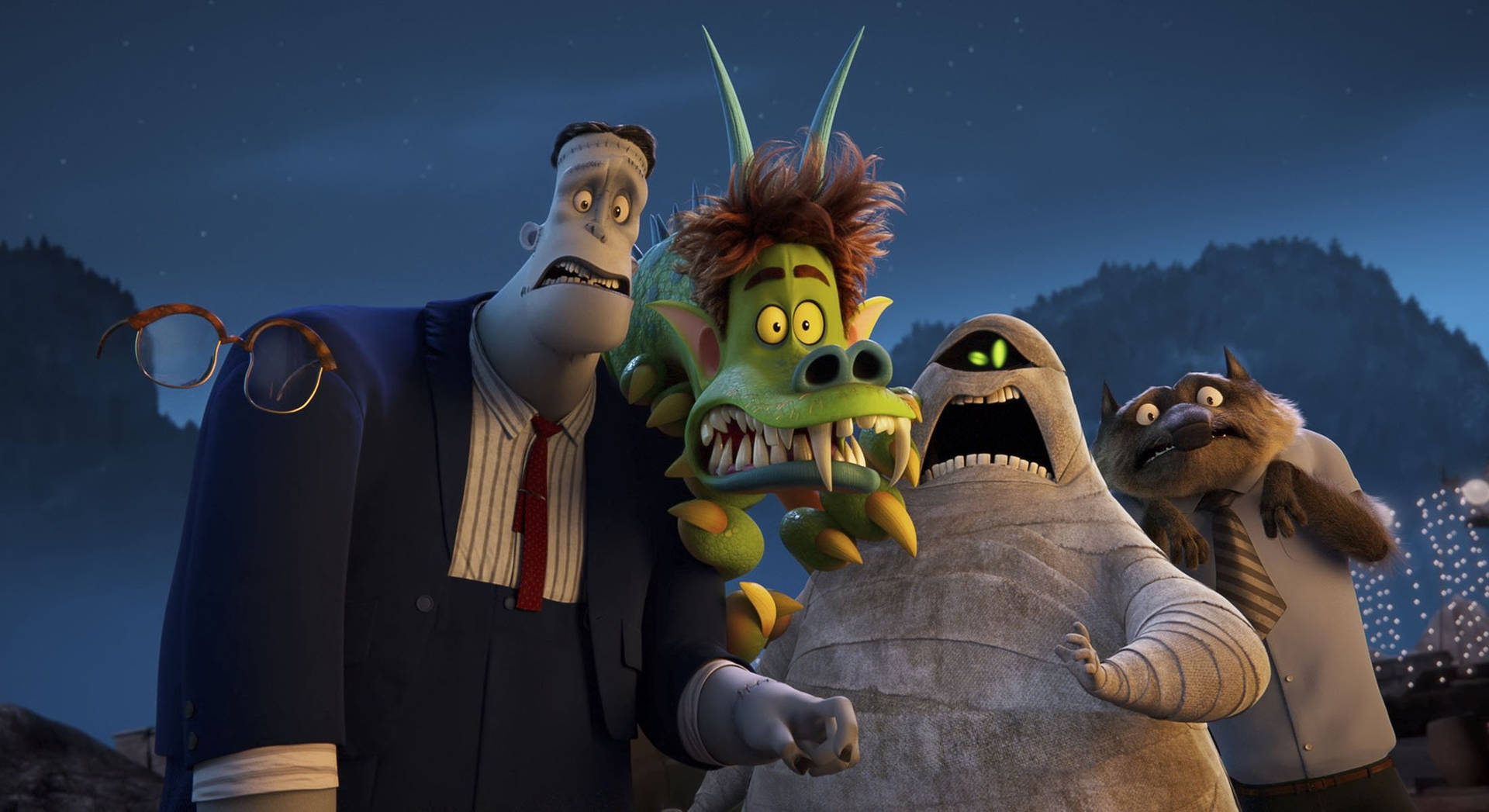 Hotel Transylvania Shocked Monsters Background