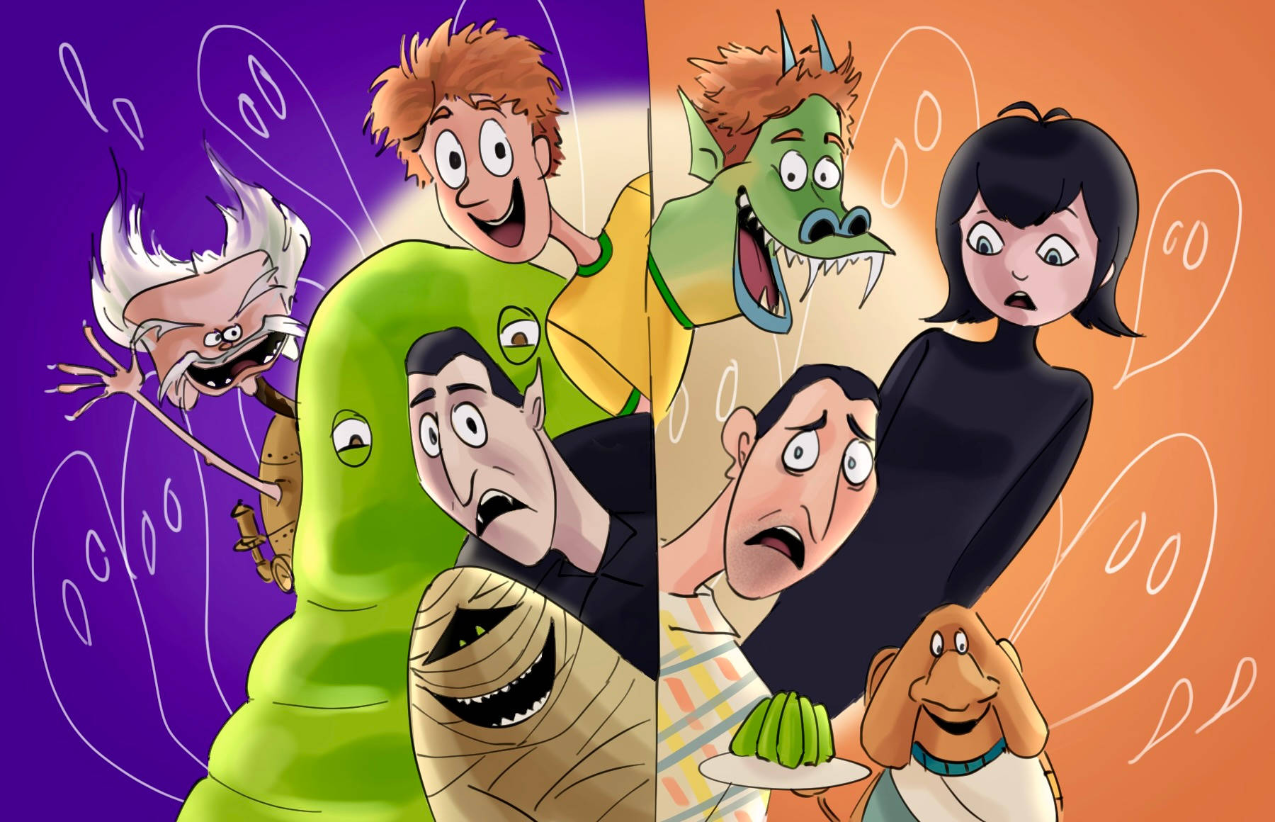 Hotel Transylvania Transformania Digital Fan Art Background