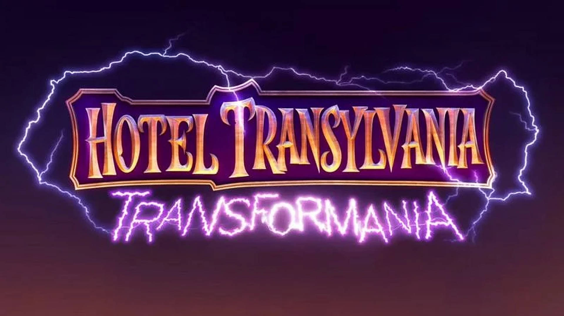 Hotel Transylvania Transformania Lightning Logo Background