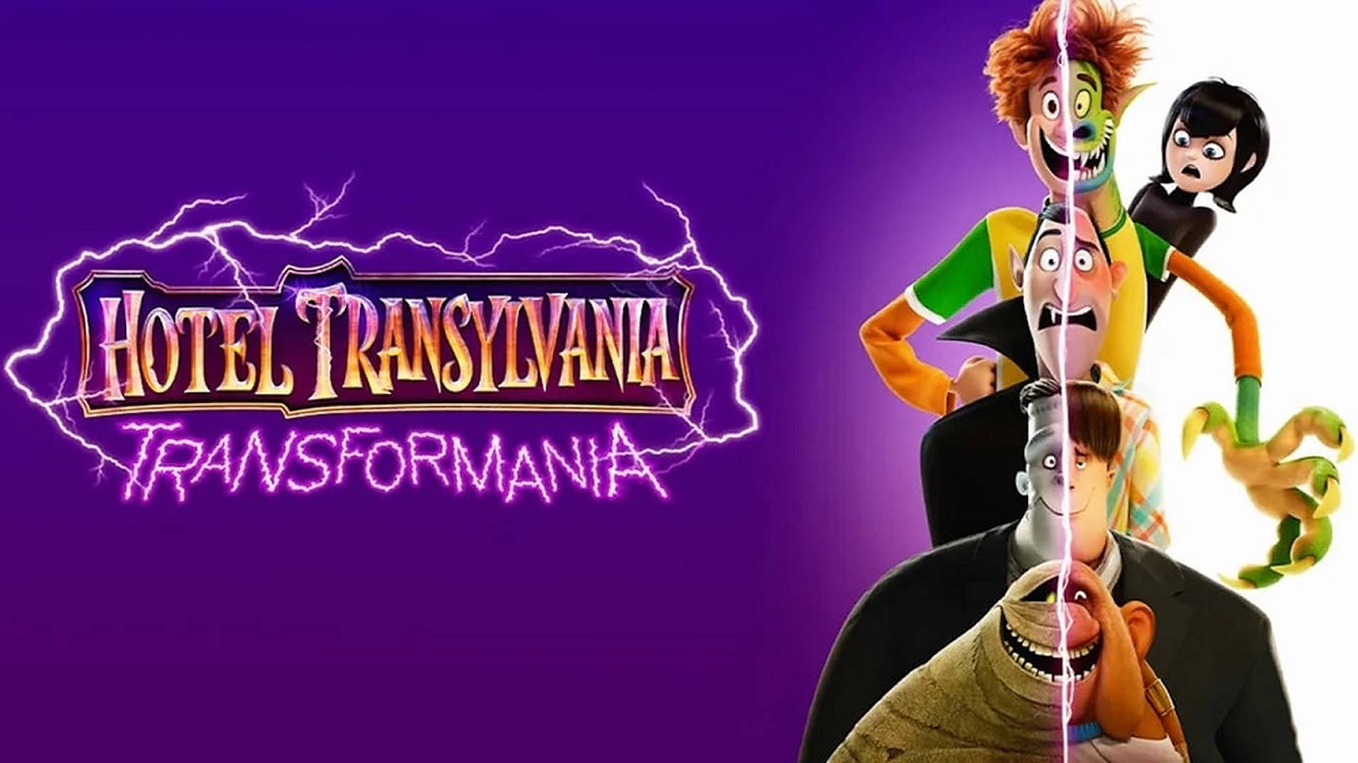 Hotel Transylvania Transformania Purple Art Background