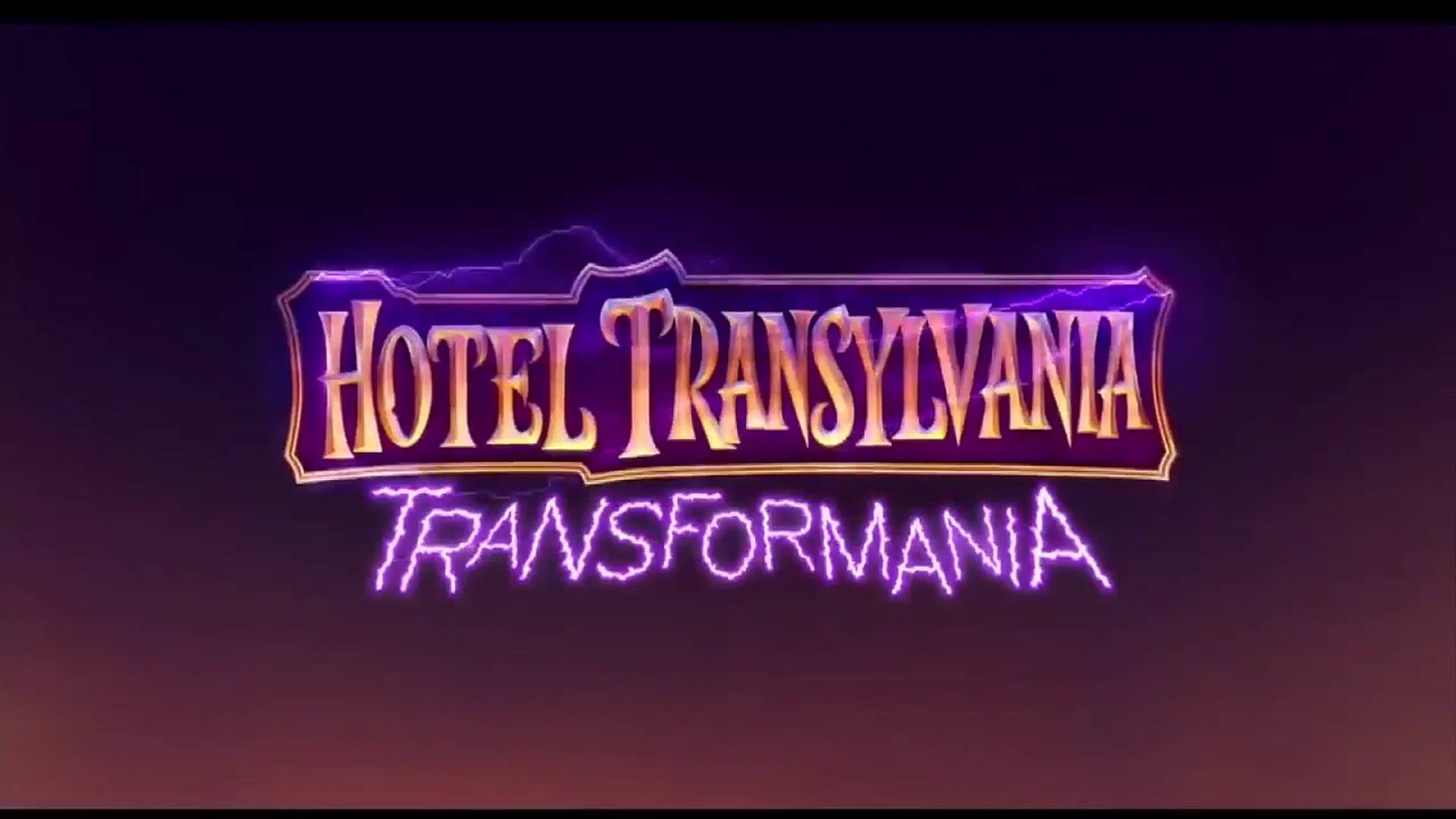 Hotel Transylvania Transformania Purple Logo Background