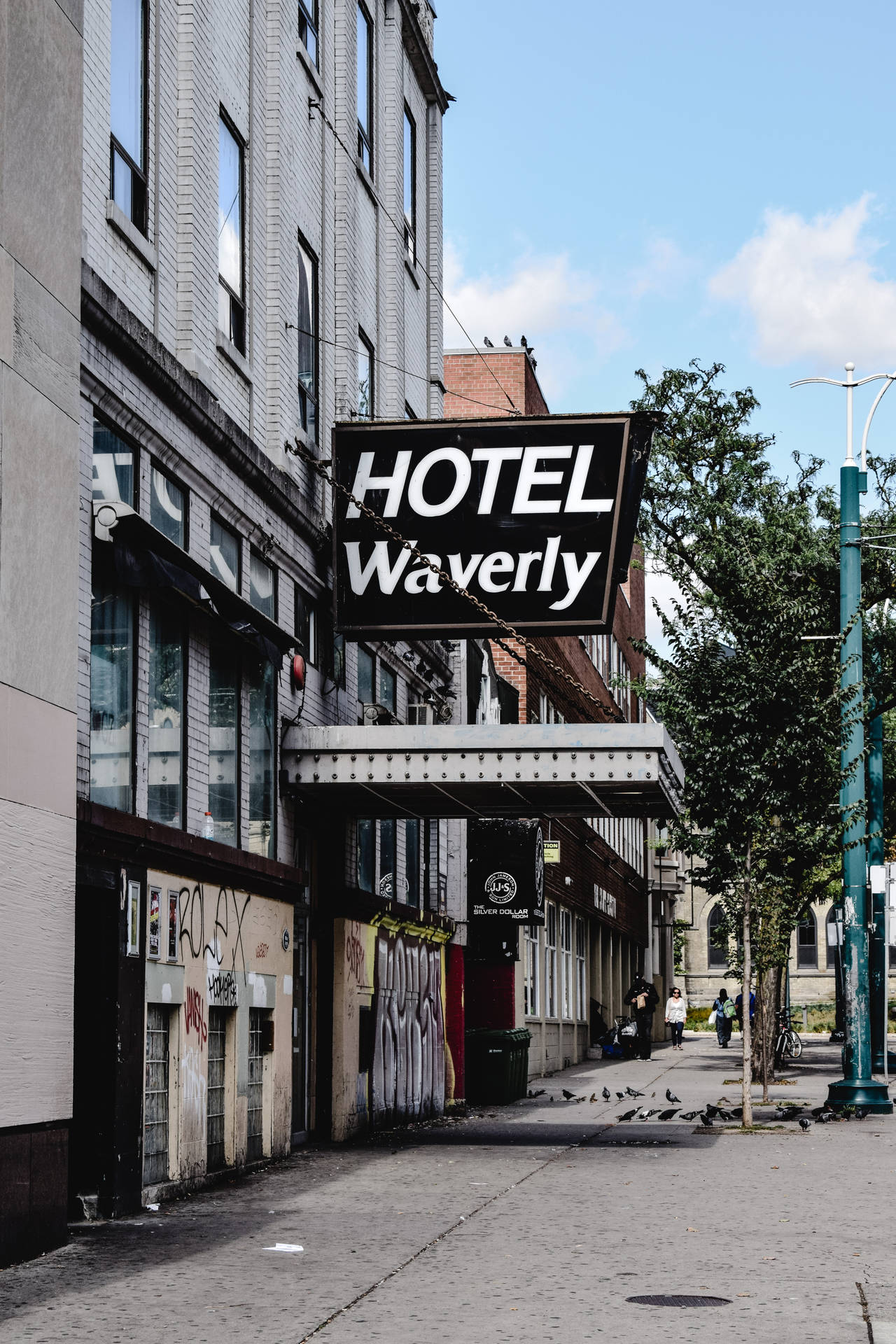 Hotel Waverly Sign Background