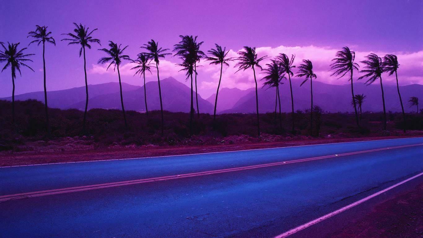Hotline Miami Purple Monochrome Background
