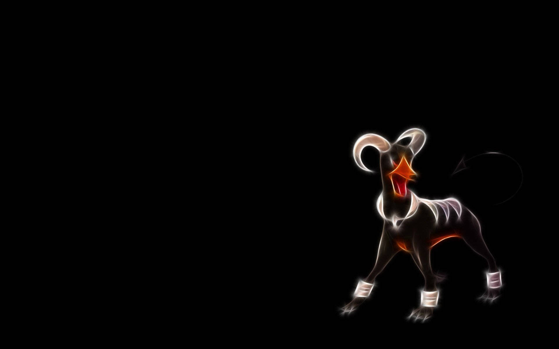 Houndoom With Black Backdrop Background