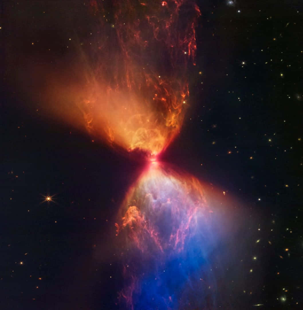 Hourglass Shape Protostar In Space Astronomy Background