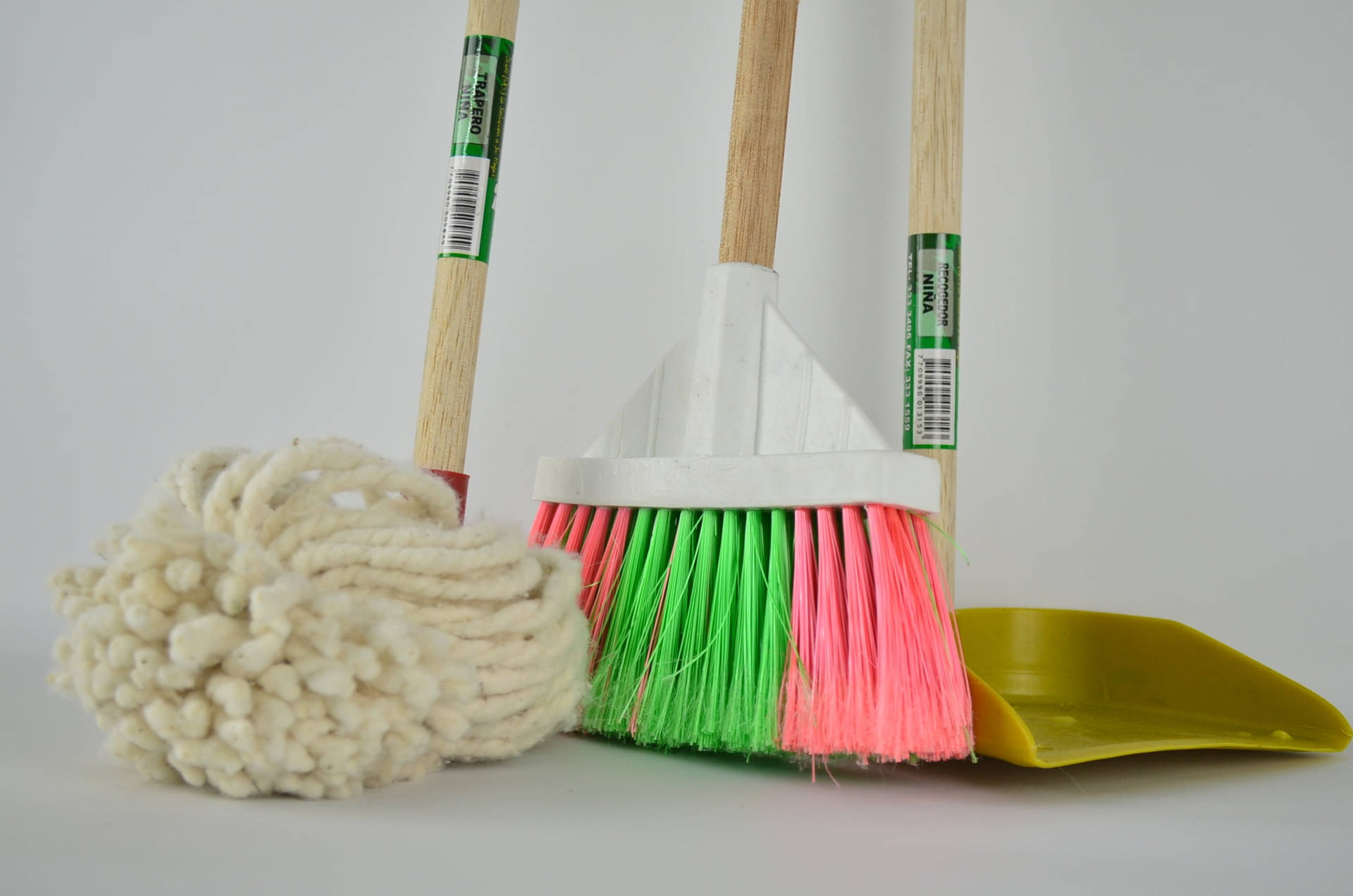 House Cleaning Materials On The Floor Background