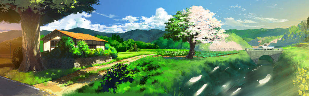 House In Countryside Anime Pc Background