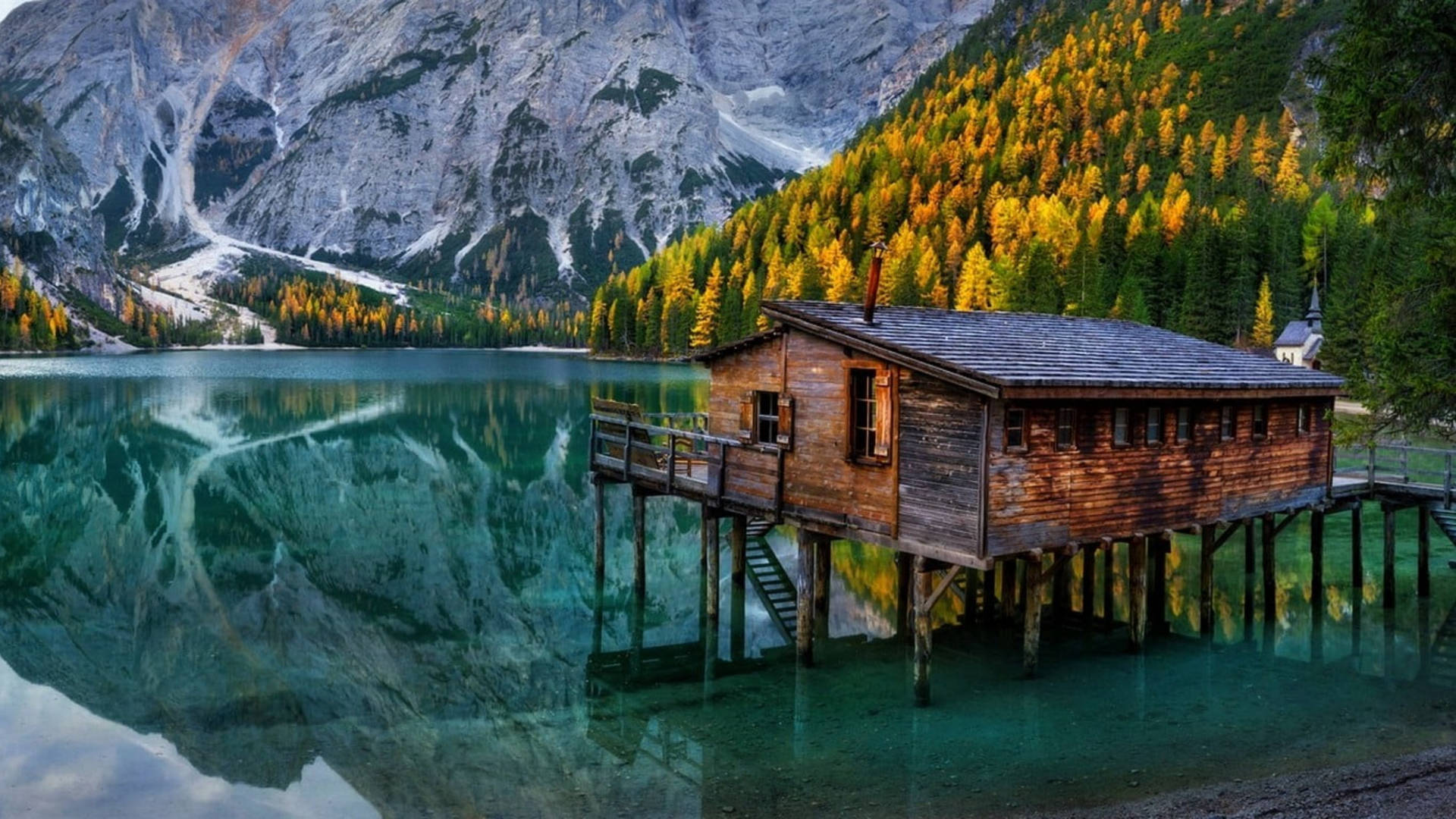 House In Lake Google Meet Background Background