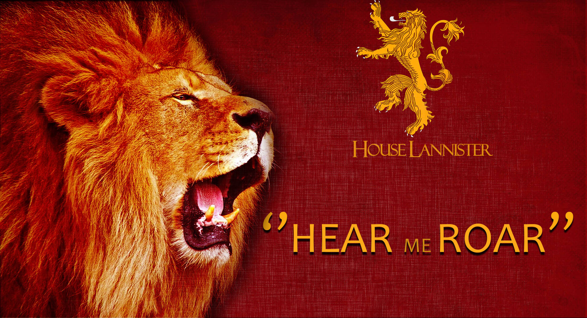 House Lannister Roaring Lion Background